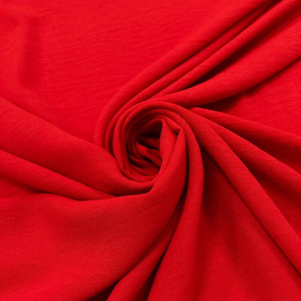Crepe Air Flow Duna 100% Poliéster 1,50m Largura - Vermelho