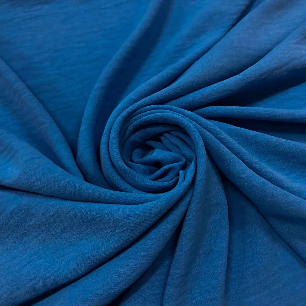 Crepe Air Flow Duna 100% Poliéster 1,50m Largura - Azul anil Crepe Air Flow Duna 100% Poliéster 1,50m Largura - Azul anil