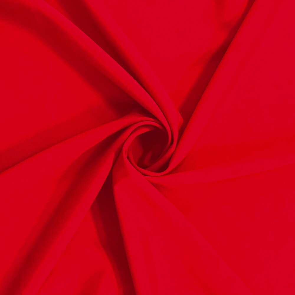 Crepe Porcelana 96% Poliéster 4% Elastano 1,47m Largura - Vermelho