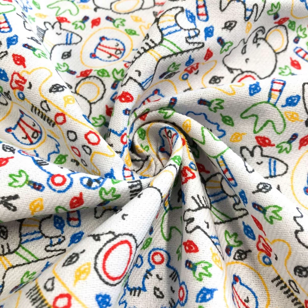 Flanela Cueiro Estampada- Safari Colorido - 100% Algodão - Variante 1