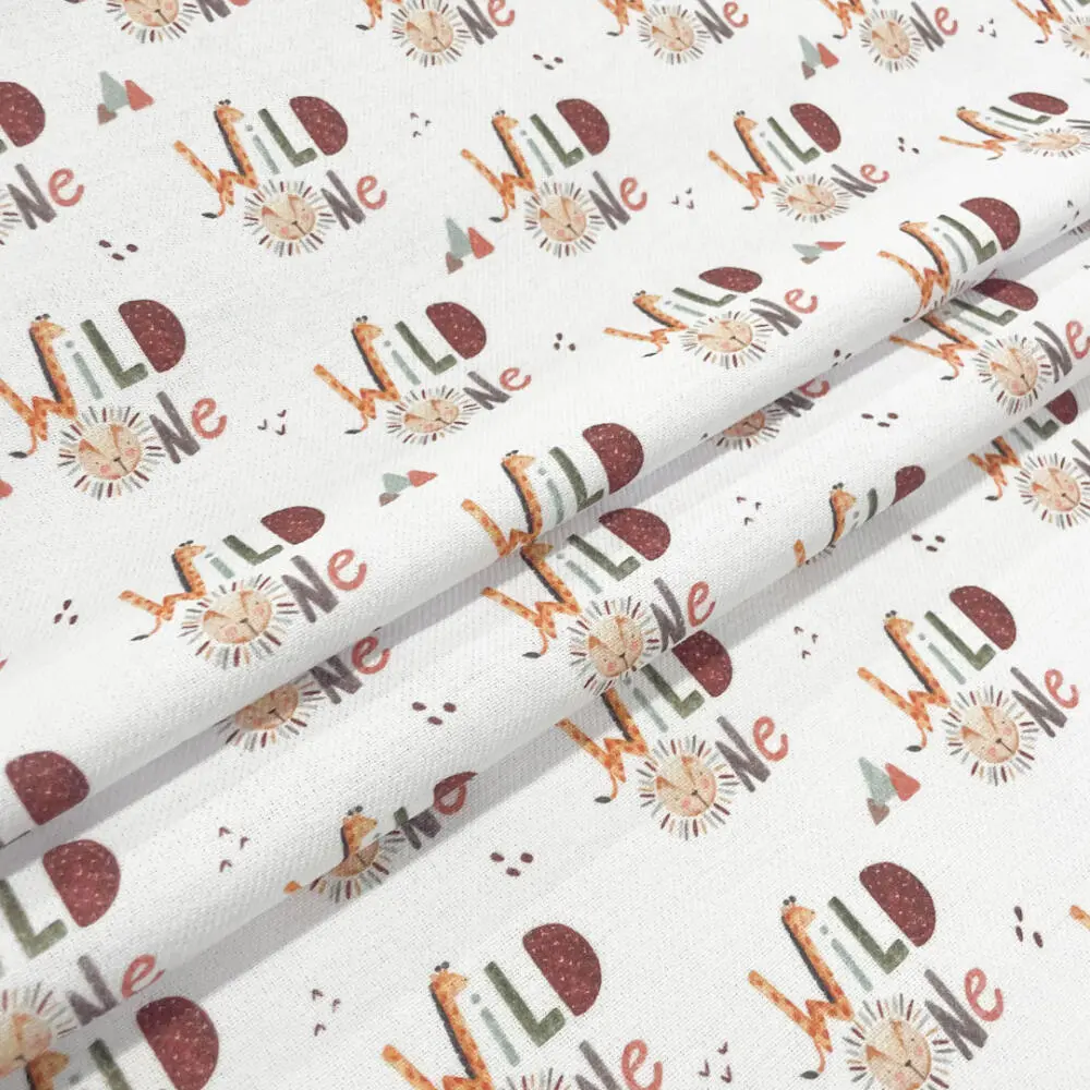 Flanela Cueiro Estampa Exclusiva JLM Coleção Wild One 100% Algodão 0,78M Largura - Wild one