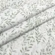 Flanela Cueiro Estampa Exclusiva JLM Raminhos Verdes 100% Algodão 0,78M Largura - Variante 1