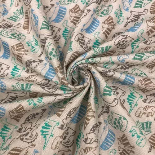 Flanela Cueiro Estampada Baby Dino 100% Algodão 0,78m Largura - Variante 1 Flanela Cueiro Estampada Baby Dino 100% Algodão 0,78m Largura - Variante 1