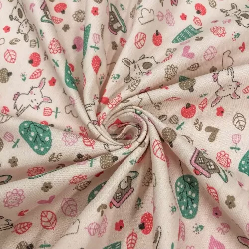 Flanela Cueiro Estampada Coelhinhos 100% Algodão 0,78m Largura - Variante 2 Flanela Cueiro Estampada Coelhinhos 100% Algodão 0,78m Largura - Variante 2