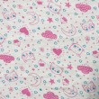 Flanela Cueiro Estampada - Cute Cat - 100% Algodão - Variante 1