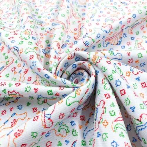 Flanela Cueiro Estampada - Dino Colors - 100% Algodão - Variante 1 Flanela Cueiro Estampada - Dino Colors - 100% Algodão - Variante 1
