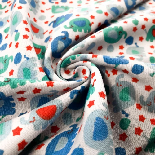 Flanela Cueiro Estampada - Elefantes - 100% Algodão - Variante 1 Flanela Cueiro Estampada - Elefantes - 100% Algodão - Variante 1