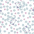 Flanela Cueiro Estampada - Gatinha Feliz - 100% Algodão - Variante 1