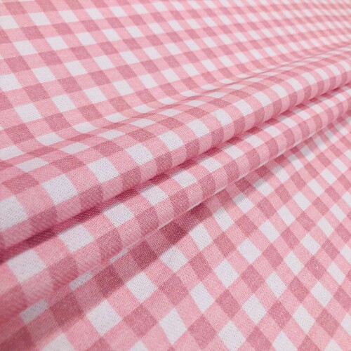Flanela Cueiro Exclusiva JLM Xadrez 100% Algodão 0,78m Largura - Rosa bebê