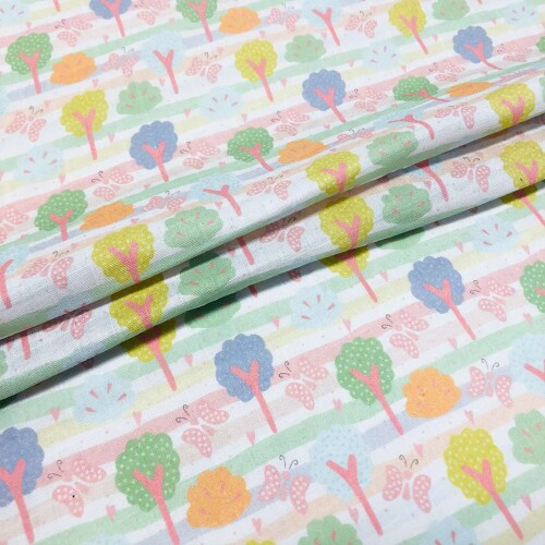 Fralda Estampa Exclusiva JLM Árvores Candy Color 100% Algodão 0,75m Largura - Variante 1