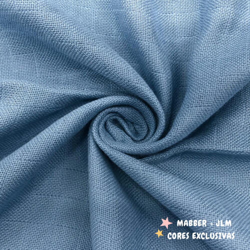 Fralda Mabber Quadriculada Vendida Em Metro 100% Algodão 0,80m largura - Azul vintage jlm