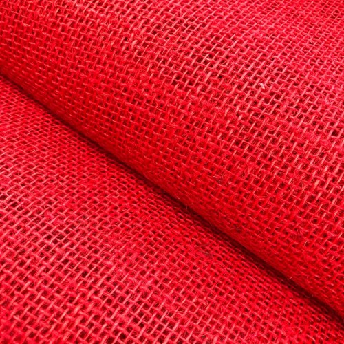 Juta Colorida Lisa - 1,00m largura - 100% Juta - Vermelho