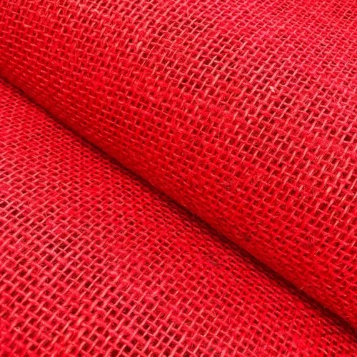 Juta Colorida Lisa - 1,00m largura - 100% Juta - Vermelho