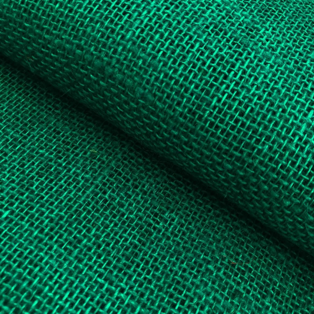 Juta Colorida Lisa - 1,00m largura - 100% Juta - Verde bandeira