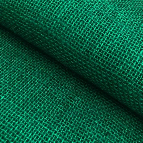 Juta Colorida Lisa - 1,00m largura - 100% Juta - Verde bandeira