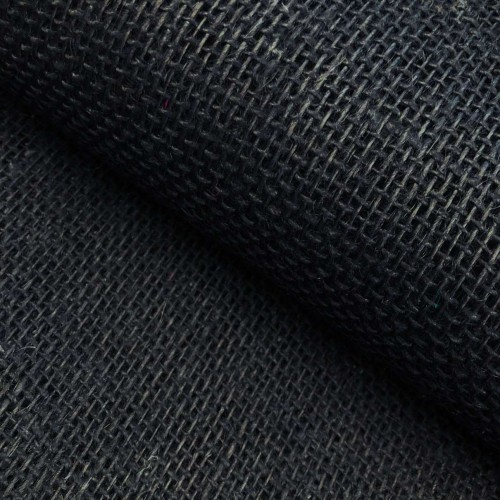 Juta Colorida Lisa - 1,00m largura - 100% Juta - Preto