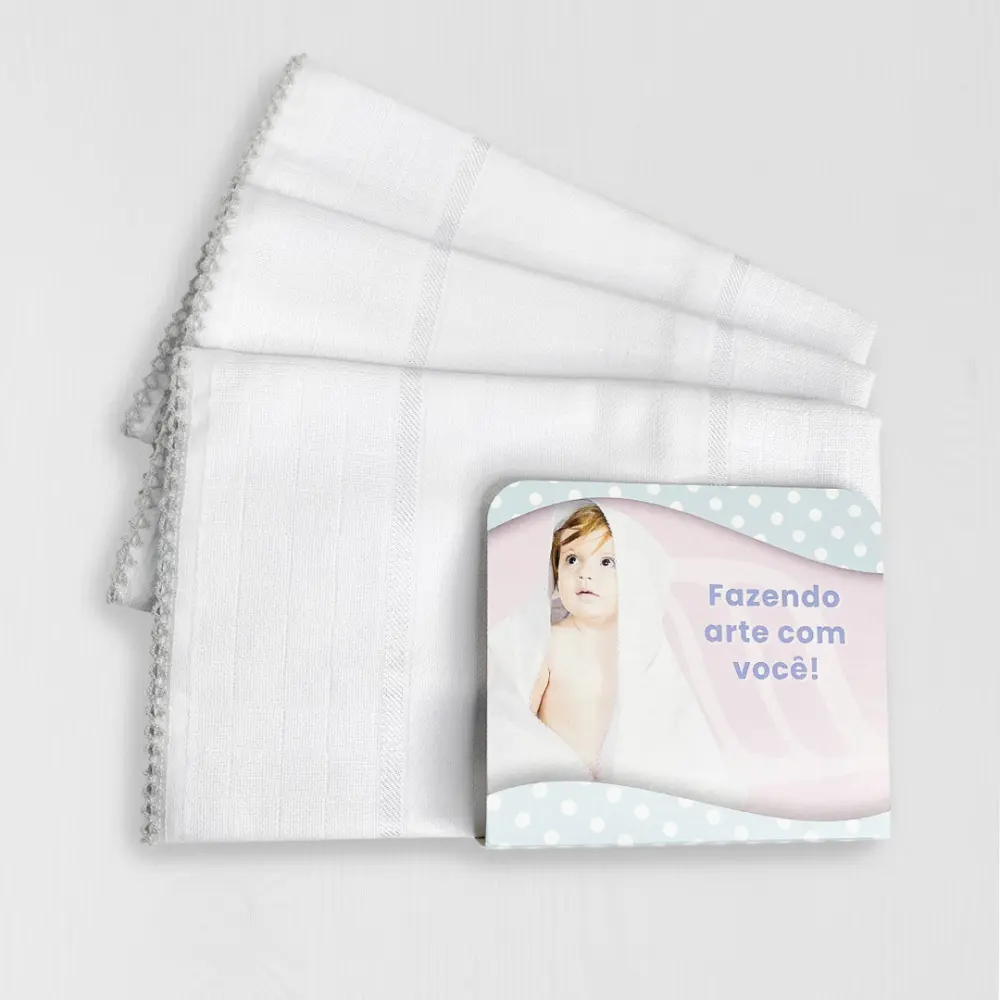 Kit 3 unid Fralda de Ombro Mabber Barra para Pintar e Bordar Modelo Estrela com Acabamento de Crochê 100% Algodão 37x80 - Cinza vintage jlm Kit 3 unid Fralda de Ombro Mabber Barra para Pintar e Bordar Modelo Estrela com Acabamento de Crochê 100% Algodão 37x80 - Cinza vintage jlm