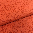 Linho Estampado Premium Raminhos Composê 80% Algodão 20% Linho - Laranja Linho Estampado Premium Raminhos Composê 80% Algodão 20% Linho - Laranja