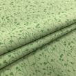 Linho Estampado Premium Raminhos Composê 80% Algodão 20% Linho - Verde
