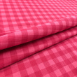 Linho Estampado Premium Xadrez 80% Algodão 20% Linho - Pink