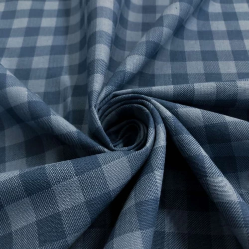 Linho Estampado Premium Xadrez 80% Algodão 20% Linho - Azul marinho Linho Estampado Premium Xadrez 80% Algodão 20% Linho - Azul marinho