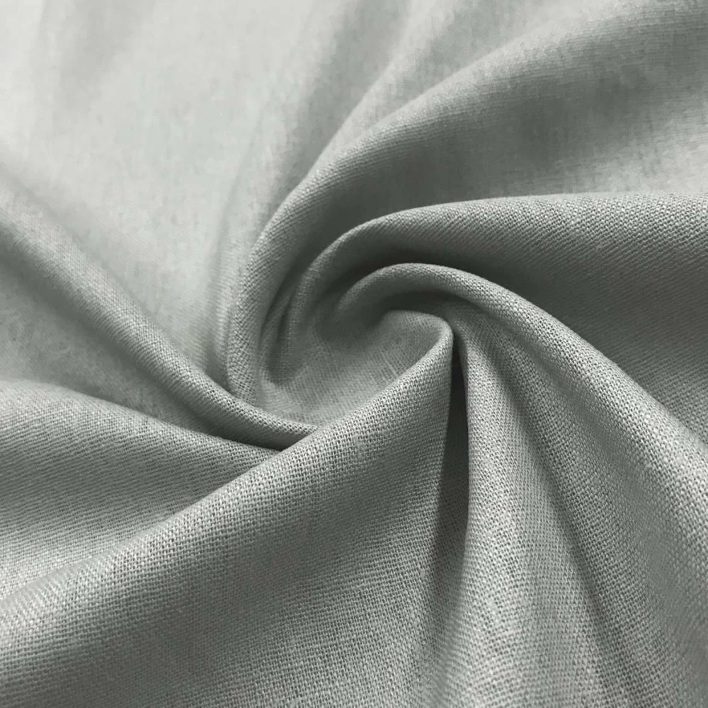 Linho Misto Liso Pré Lavado 55% Linho 45% Viscose 1,33m Largura - Cinza claro Linho Misto Liso Pré Lavado 55% Linho 45% Viscose 1,33m Largura - Cinza claro
