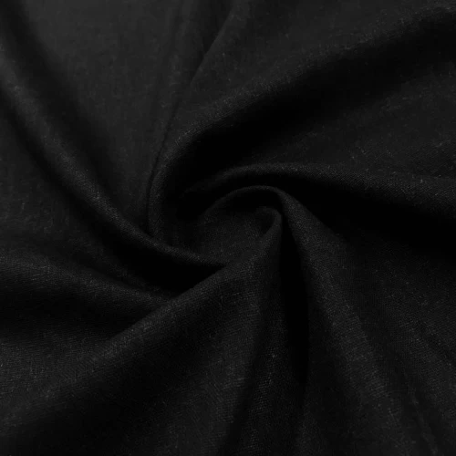 Linho Misto Liso Pré Lavado 55% Linho 45% Viscose 1,33m Largura - Preto Linho Misto Liso Pré Lavado 55% Linho 45% Viscose 1,33m Largura - Preto
