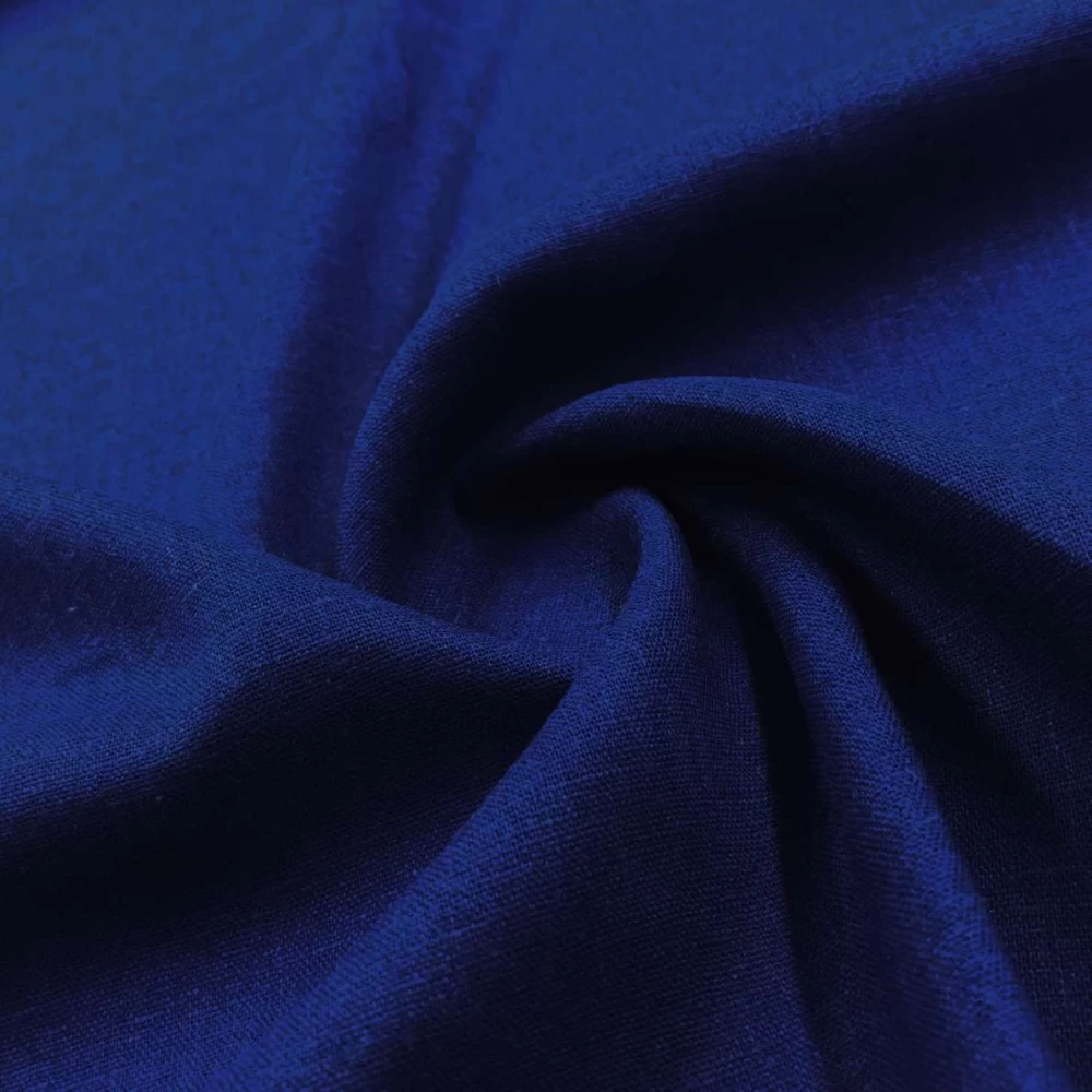 Linho Misto Liso Pré Lavado 55% Linho 45% Viscose 1,33m Largura - Azul royal Linho Misto Liso Pré Lavado 55% Linho 45% Viscose 1,33m Largura - Azul royal
