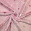 Manta Fleece 3D Céu Estrelado 100% Poliéster 1,60m largura - Rosa bebê