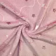 Manta Fleece 3D Céu Estrelado 100% Poliéster 1,60m largura - Rosa bebê
