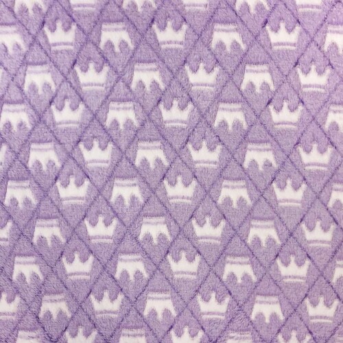 Manta Fleece 3D Coroas 100% Poliéster 1,60m Largura - Variante 2