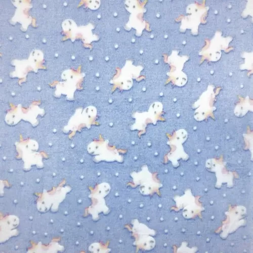 Manta Fleece 3D Cute Unicórnios 100% Poliéster 1,60m Largura - Variante 2