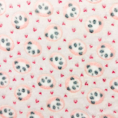 Manta Fleece 3D Pandinhas Love 100% Poliéster 1,60m largura - Variante 1