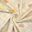 Manta Fleece 3D Xadrez com Coração 100% Poliéster 1,60m largura - Amarelo bebê