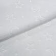 Manta Fleece Calandrada Infantil Lua e Estrela 100% Poliéster 1,60m Largura - Branco