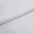 Manta Fleece Calandrada Infantil Lua e Estrela 100% Poliéster 1,60m Largura - Branco
