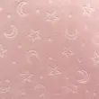 Manta Fleece Calandrada Infantil Lua e Estrela 100% Poliéster 1,60m Largura - Rosa