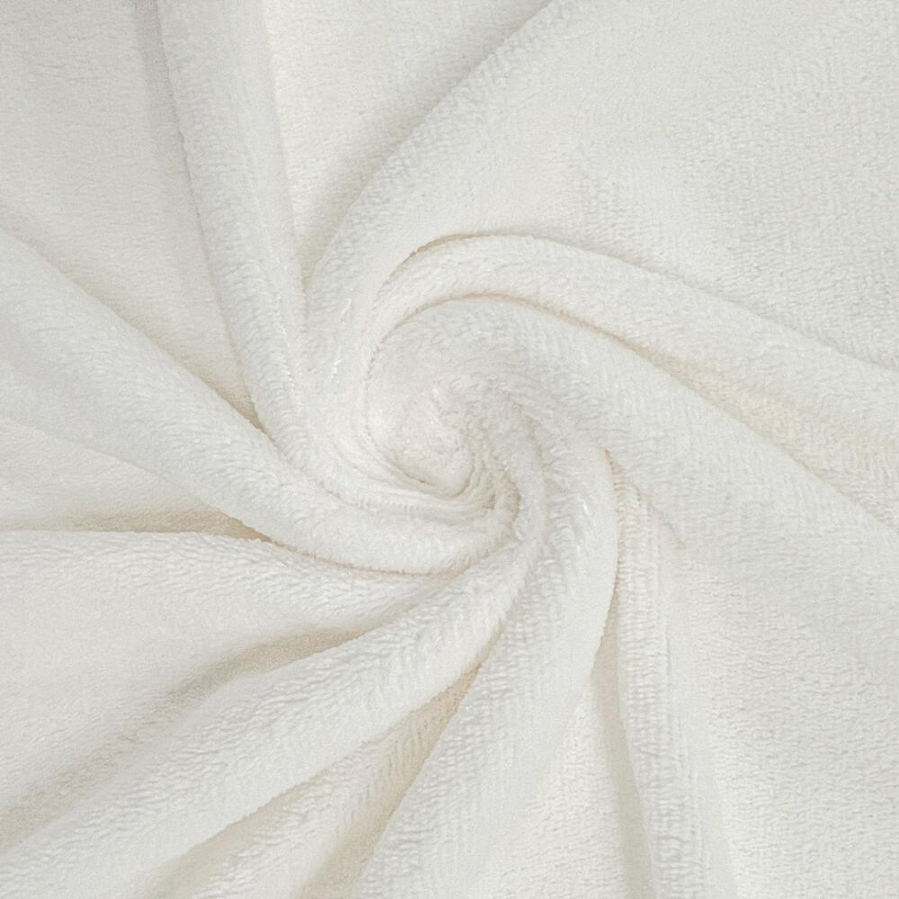Manta Fleece Flanelada Lisa - 100% Poliéster - 2,5m Largura - Off white