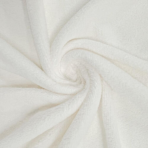 Manta Fleece Flanelada Lisa - 100% Poliéster - 2,5m Largura - Off white