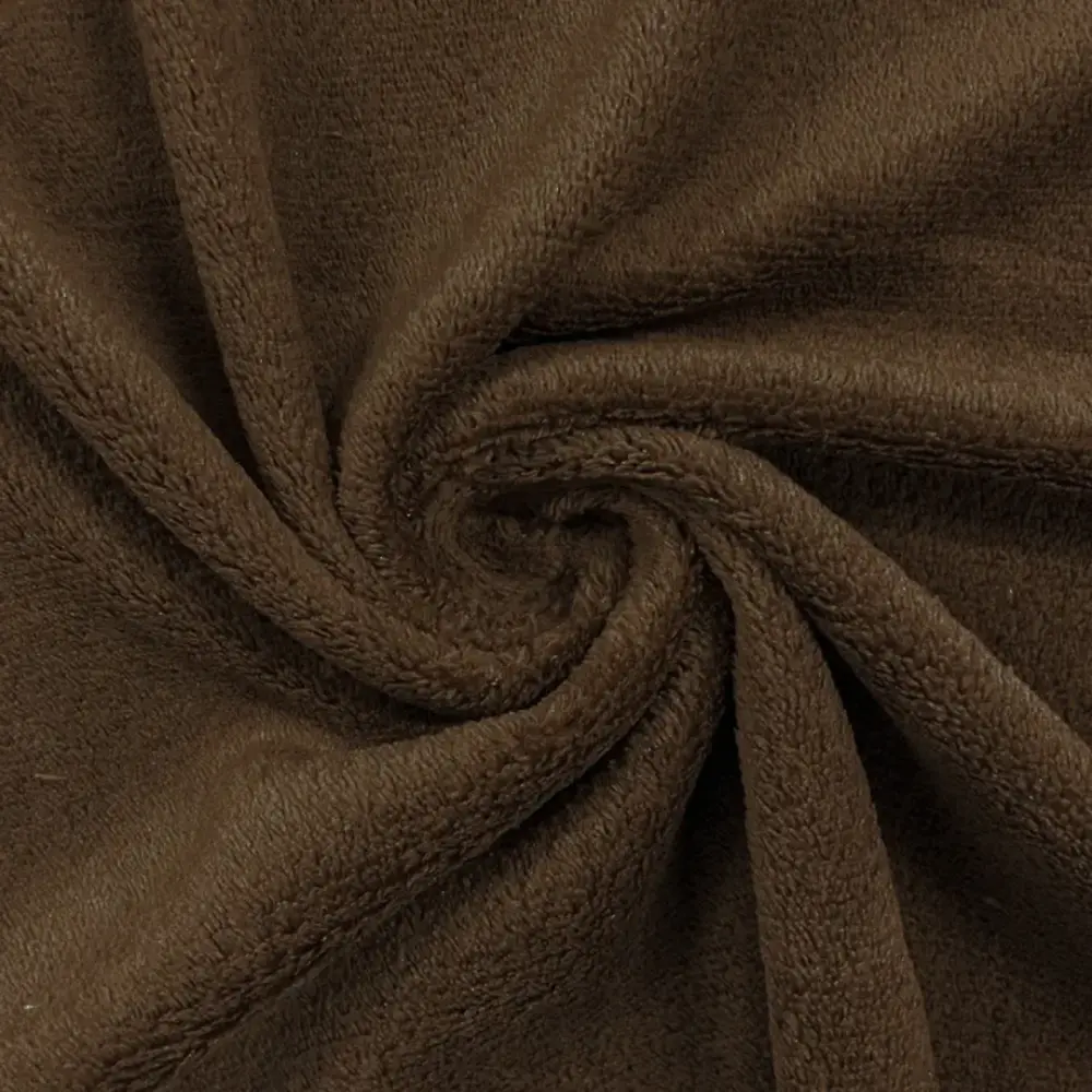 Manta Fleece Flanelada Lisa - 100% Poliéster - 2,5m Largura - Marrom claro