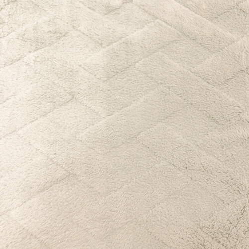 Manta Fleece com Relevo Geométrico 100% Poliéster 2,50m Largura - Bege claro