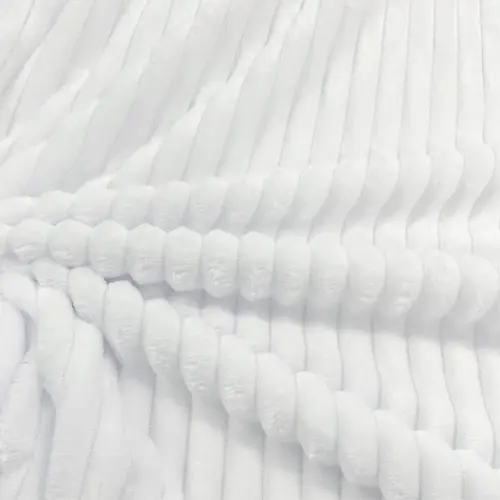 Manta Fleece com Relevo Jacquard 100% Poliéster 2.50m Largura - Branco