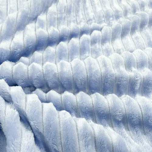 Manta Fleece com Relevo Jacquard 100% Poliéster 2.50m Largura - Azul bebê
