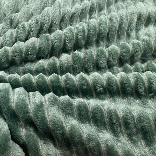 Manta Fleece com Relevo Jacquard 100% Poliéster 2.50m Largura - Verde envelhecido