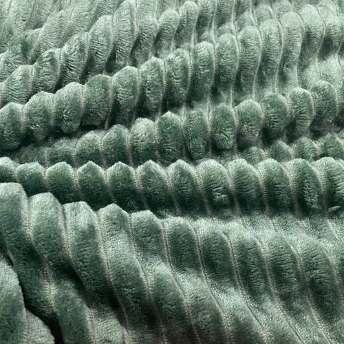 Manta Fleece com Relevo Jacquard 100% Poliéster 2.50m Largura - Verde envelhecido