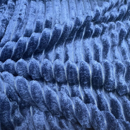 Manta Fleece com Relevo Jacquard 100% Poliéster 2.50m Largura - Azul marinho