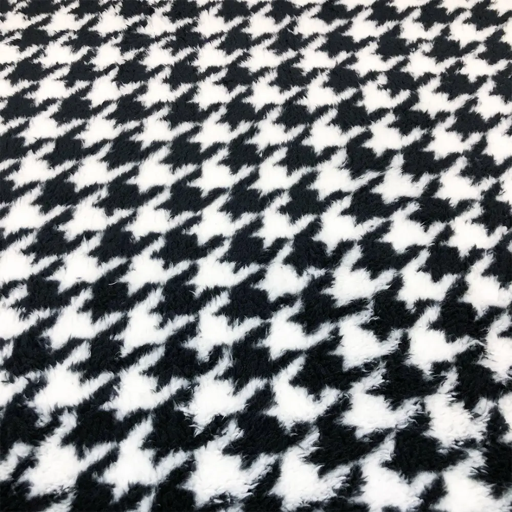 Manta Sherpa Estampada 100% Poliéster 1,60m Largura - Pied de poule Manta Sherpa Estampada 100% Poliéster 1,60m Largura - Pied de poule