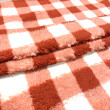 Manta Sherpa Estampada 100% Poliéster 1,60m Largura - Vermelho com branco