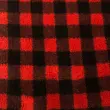 Manta Sherpa Estampada 100% Poliéster 1,60m Largura - Vermelho com preto