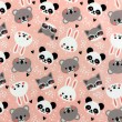Microfibra Digital (Tactel) - Panda e Amigos - 100% Poliéster - Variante 1
